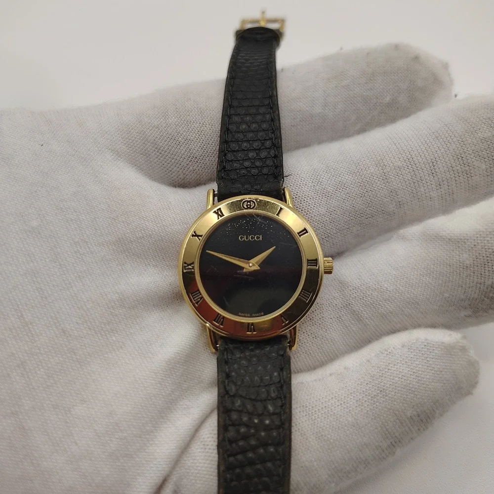 Vintage 1992 Authentic GUCCI 3001L SWISS Women's Quartz Watch Lizard Band‎ - Picture 2 of 14